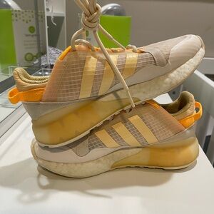 Adidas Cream and Orange Athletic Shoes